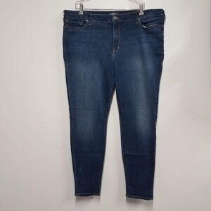 SIlver Jeans Co Womens 22 L29 Blue Bleecker Medium Denim W63009SPR386 1003882